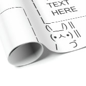Kaninchen-Protestzeichen / Anpassbare ASCII-Text A Geschenkpapier (Rolleneckpunkt)