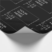 Kaninchen-Protestzeichen / Anpassbare ASCII-Text A Geschenkpapier (Ecke)