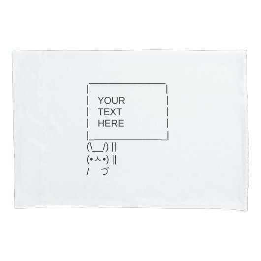Kaninchen-Protestzeichen / Anpassbare ASCII-Text A Kissenbezug (Vorderseite-Links)