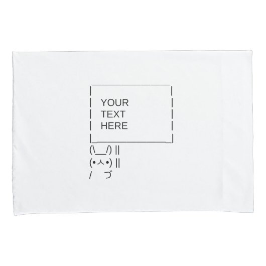 Kaninchen-Protestzeichen / Anpassbare ASCII-Text A Kissenbezug (Vorderseite-Rechts)