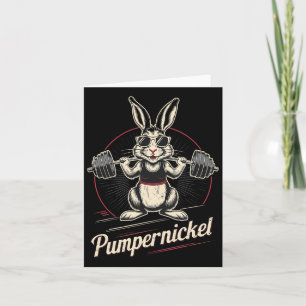 Kaninchen-Pumpernickel Karnickel-Bodybuilding Karte