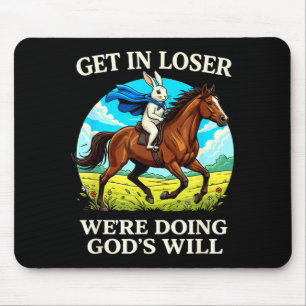 Kaninchen rein, Verlierer waren Gottes Willen chri Mousepad