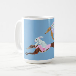 Kaninchen reiten Windhunde Becher Kaffeetasse
