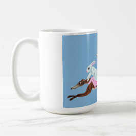 Kaninchen reiten Windhunde Becher Kaffeetasse