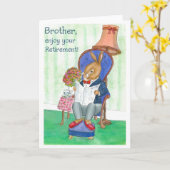 "Kaninchen"-Rentenkarte für Bruder Karte (Gelbe Blume)