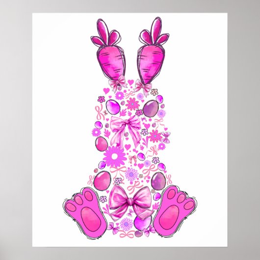 Kaninchen, Retro, Vintage Poster (Vorne)
