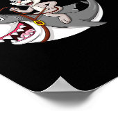 Kaninchen Riding Hai Ostern Spaß Jungen Mädchen Ki Poster (Ecke)