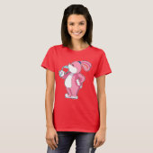 Kaninchen Rotwein T-Shirt (Vorne ganz)