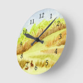 Kaninchen Runde Wanduhr (Winkel)