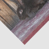 Kaninchen Rustic Brown Country Farm Seidenpapier (Ausschnitt)