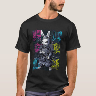 Kaninchen-Samurai-Krieger japanische Kunst T-Shirt