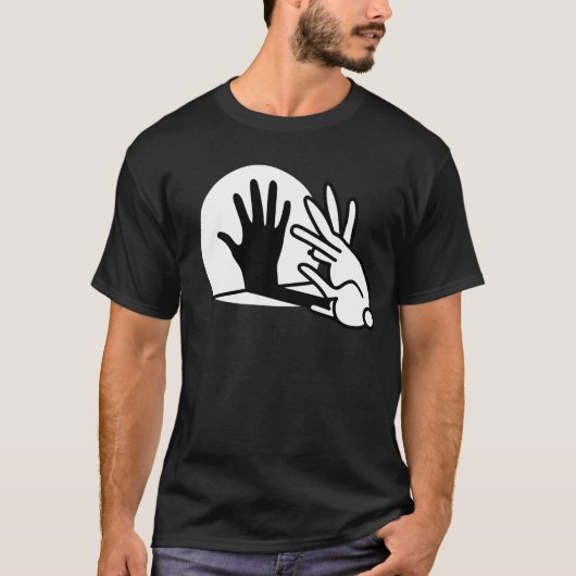 Kaninchen-Schatten-Marionette T-Shirt (Vorderseite)