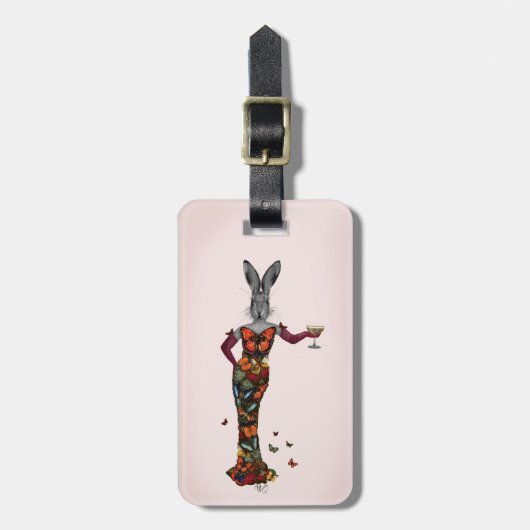 Kaninchen-Schmetterlingskleid 2 Gepäckanhänger (Vorderseite vertikal)