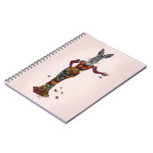 Kaninchen-Schmetterlingskleid 2 Notizblock (Linke Seite)