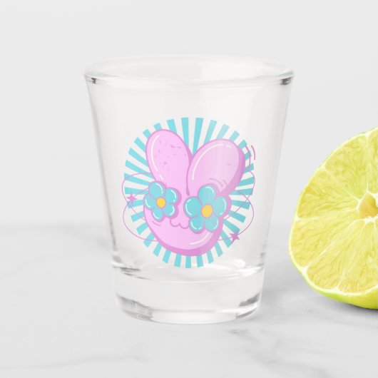 Kaninchen Schnapsglas (Vorderseite)