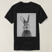 Kaninchen Schwarz Amp Weiß Grafik T-Shirt (Design vorne)