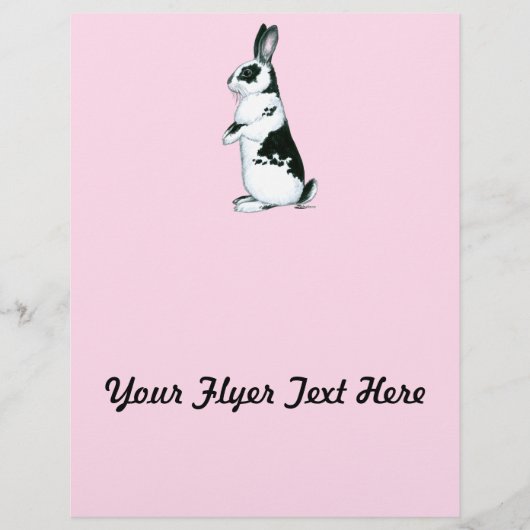 Kaninchen: Schwarz und Weiß Flyer (Vorne)