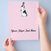 Kaninchen: Schwarz und Weiß Flyer (Hand)