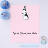 Kaninchen: Schwarz und Weiß Flyer (Einzeln)