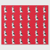 Kaninchen:Schwarz und Weiß Geschenkpapier (Flach)