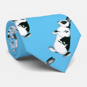 Kaninchen:  Schwarzweiss Krawatte (Gerollt)