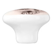 Kaninchen Schwarzweiss-nob, Fachzug, Keramikknauf (Seitenansicht)