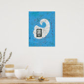 Kaninchen sehen ein Gespenst Poster Wall Art (Küche)