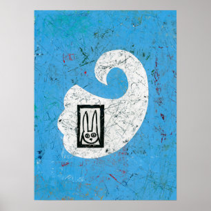 Kaninchen sehen ein Gespenst Poster Wall Art