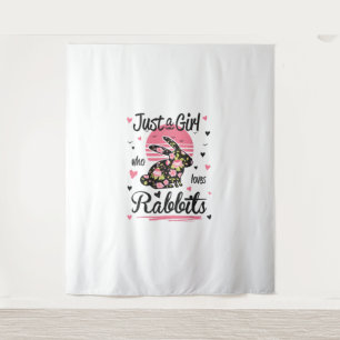 Kaninchen-Shirt. Nur ein Mädchen, das Kaninchen Li Wandteppich