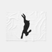 Kaninchen-Silhouette Fleecedecke (Vorderseite (Horizontal))