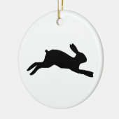 Kaninchen-Silhouette Keramik Ornament (Links)