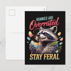 Kaninchen sind überbewertet. Bleibt wild Feiertagspostkarte