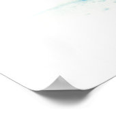 Kaninchen sitzen und im Schnee springen Poster (Ecke)