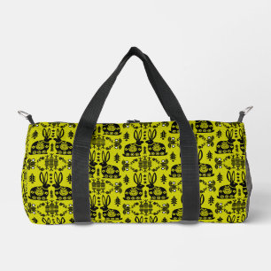 Kaninchen Skandinavische Volkskunst Duffle Bag