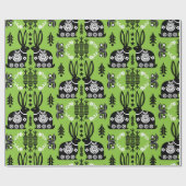 Kaninchen Skandinavische Volkskunst Geschenkpapier (Flach)