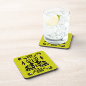 Kaninchen Skandinavische Volkskunst Getränkeuntersetzer (Rechte Seite)