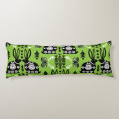 Kaninchen Skandinavische Volkskunst Seitenschläferkissen (Rückseite)