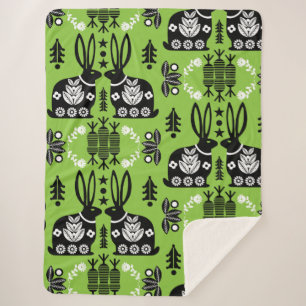 Kaninchen Skandinavische Volkskunst Sherpadecke