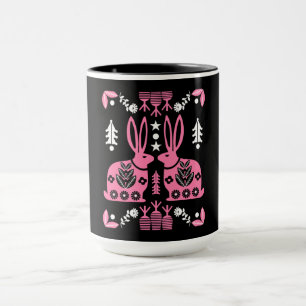 Kaninchen Skandinavische Volkskunst Tasse