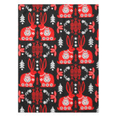 Kaninchen Skandinavische Volkskunst Tischdecke (Vorderseite)