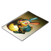 Kaninchen Spielzeug und Ostergelbe Ei Notizblock (Linke Seite)