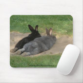 Kaninchen streckten sich aus - Mousemat. Anpassen. Mousepad (Mit Mouse)
