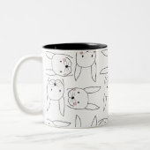 Kaninchen-Tasse Zweifarbige Tasse (Links)