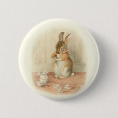 Kaninchen-Tea-Party Button (Vorderseite)