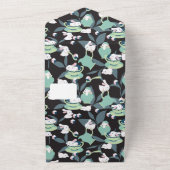 Kaninchen-Tee-Party Muster III All In One Einladung (Außenbereich)