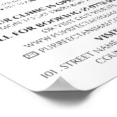 Kaninchen, Tierärztin, Veterinäramt Poster (Ecke)