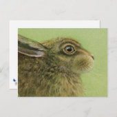 Kaninchen Tierfeine Kunst Postkarte (Vorne/Hinten)
