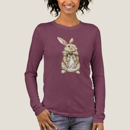 Kaninchen Tri-Blend Shirt (Vorderseite)
