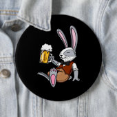 Kaninchen trinken Bier Bunny Funny Funny Party Button (Beispiel)