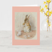 Kaninchen Trinktee von Beatrix Potter Karte (Gelbe Blume)